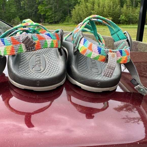 Chaco ZX1 Classic Size 3 Ecotread Sport Strap Sandal  Shoes Lime Multi-colored R - Picture 4 of 6